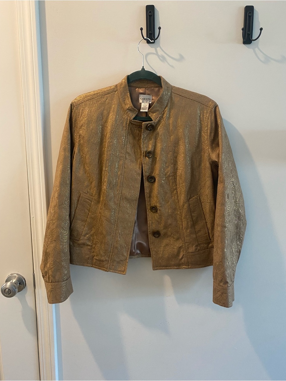 Chico's Shimmering Bronze- Gold Jacket